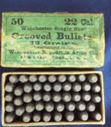 VINTAGE WINCHESTER nearly FULL BOX of 22cal. GROOVED LEAD BULLETS ~ 15 GRAINS ~ WINCHESTER SINGLE SHOT~
- 2 of 6