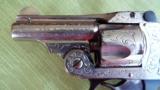 SMITH & WESSON .32 SAFETY HAMMERLESS 2nd MODEL TOP BREAK REVOLVER **1906** NICKEL ENGRAVED, FACTORY LETTER, WOOD BOX & ANTIQUE AMMO - 6 of 15