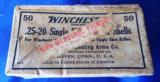 VINTAGE BOX OF WINCHESTER PRIMED SHELLS FOR .25-20 SINGLE SHOT RIFLES FULL BOX (50) EXCELLENT COND. - 2 of 10