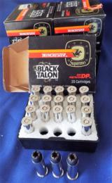 WINCHESTER * BLACK TALON * AMMUNITION 357 MAG 180gr. SXT FACTORY ORIGINAL AMMO (4)BOXES AVAILABLE - 1 of 4