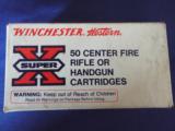 VINTAGE FULL BOX WINCHESTER- WESTERN SUPER-X AMMO * 256 WIN. MAG.* 60 GR. HOLLOW POINT SUPER CLEAN!!
- 5 of 9