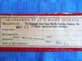 *RARE* SEALED BOX OF WWI (12) COLORED VERY'S NIGHT SIGNALS
REMINGTON / UMC (FLARES) 1918
FOR THE VERY'S SIGNAL GUN ~ SEALED IN BOX!!! - 2 of 6