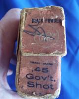 FULL BOX (20 ROUNDS) .45 GOV'T
SHOT~ WOOD TIPPED ~ CENTRAL FIRE CARTRIGES FOR SMOOTHBORE 45-70.by REMINGTON-UMC RARE! - 4 of 12