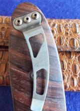 MARFIONE CUSTOM (MICROTECH) LIGHTFOOT LCC DOUBLE - ACTION VINTAGE COCOBOLO & DAMASCUS (Limited ONE of A KIND!) - 4 of 11