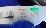WALTER BREND HAND GROUND AUTO KNIFE~ PROTECH TR-3 ~ MIRROR POLISH 416 STEEL with CARBON FIBER INLAYS New in Box!! #25/30 - 10 of 13