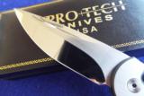 WALTER BREND HAND GROUND AUTO KNIFE~ PROTECH TR-3 ~ MIRROR POLISH 416 STEEL with CARBON FIBER INLAYS New in Box!! #25/30 - 3 of 13