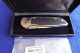 WALTER BREND HAND GROUND AUTO KNIFE~ PROTECH TR-3 ~ MIRROR POLISH 416 STEEL with CARBON FIBER INLAYS New in Box!! #25/30 - 8 of 13