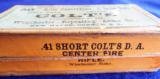 RARE BOX of WINCHESTER
.41 SHORT CENTER FIRE ~ for
COLT'S D.A. CENTER FIRE RIFLE FULL BOX (50) - 2 of 14