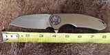 CURTISS CUSTOM KNIVES F3 Medium WH/ST Wharncliffe Grind ~ Bronze Anodized Orange Peel Finished TITANIUM Flamed Titanium Pivot NEW IN POUCH ! - 14 of 14