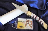 BUCK-110C CUSTOM MICHAEL PRATER ~ PAINTED PONY- Folding Knife signed-NEW in TUBE
PEARL & SUGILITE ~~STUNNING! - 2 of 11