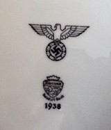 VINTAGE ORIGINAL THIRD REICH GERMAN ARMY MESS HALL DINNER PLATES WWII - 5 of 6