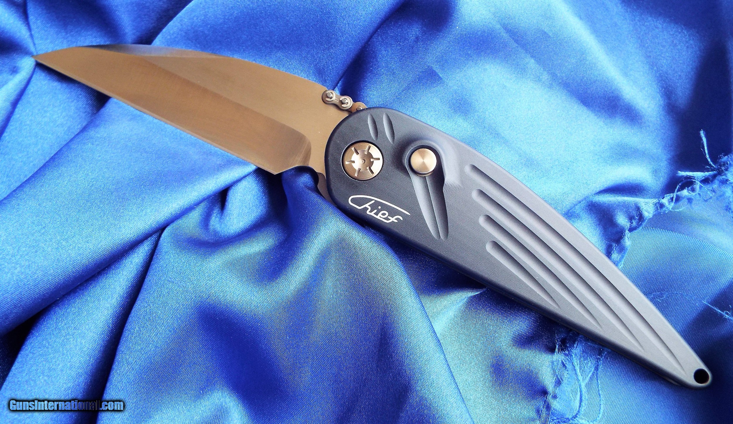 RATWORX MRX CHIEF RAZOR BLADE CUSTOM HAND GROUND AUTO KNIFE