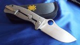 Spyderco large LIONSPY Knife NEW C157GTIP, Elmax Blade G-10 / Titanium - Dealer Item NEW IN POUCH! - 2 of 6
