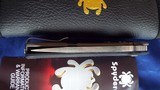 Spyderco large LIONSPY Knife NEW C157GTIP, Elmax Blade G-10 / Titanium - Dealer Item NEW IN POUCH! - 6 of 6