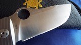 Spyderco large LIONSPY Knife NEW C157GTIP, Elmax Blade G-10 / Titanium - Dealer Item NEW IN POUCH! - 4 of 6