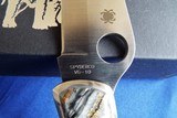 SPYDERCO Santa Fe Stoneworks Custom ~ POLICE MODEL~ MAMMOTH/JET~ NIB STUNNING! - 6 of 10