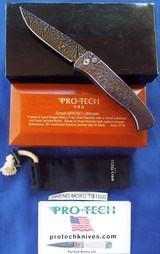 ProTech BREND Ultimate ~ Chad Nichols Moku -Ti Mirror polished
with Carbon Mosaic Damascus - 2 of 12