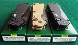 PROTECH STRIDER SnG KNURLED ALUMINUM AUTO KNIVES WITH LOCK & BLACK DLC BLADES New in boxes
(dealer) Multiples available priced each! - 10 of 11