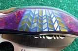 Santa Fe Stoneworks ~ Spyderco "HARPY" PURPLE TURQUOISE with GOLD PEARL NIB - 6 of 10