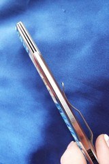 Santa Fe Stoneworks ~ Spyderco "POLICE" BLUE MAMMOTH FOSSIL with PEARL NIB - 9 of 10