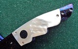 VALLOTTON
CUSTOM
AUTO KNIFE~ DAMASCUS / MOTHER OF PEARL "ANGEL WING" NEW IN POUCH! **DEALER** - 4 of 12