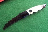 VALLOTTON
CUSTOM
AUTO KNIFE~ DAMASCUS / MOTHER OF PEARL "ANGEL WING" NEW IN POUCH! **DEALER** - 11 of 12