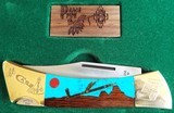 1992 CASE XX USA CUSTOM 59LKNIFE "PEACE PIPE" INDIAN THEMED INLAYS & ENGRAVINGS by SANTA FE STONE WORKS NIB - 3 of 12