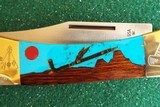 1992 CASE XX USA CUSTOM 59LKNIFE "PEACE PIPE" INDIAN THEMED INLAYS & ENGRAVINGS by SANTA FE STONE WORKS NIB - 9 of 12