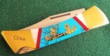 1995 CASE XX USA
59L CUSTOM KNIFE " EXOTIC WAR CANOE" NATIVE
INDIAN THEMED INLAYS & ENGRAVINGS by SANTA FE STONE WORKS - 9 of 11