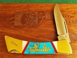 1995 CASE XX USA
59L CUSTOM KNIFE " EXOTIC WAR CANOE" NATIVE
INDIAN THEMED INLAYS & ENGRAVINGS by SANTA FE STONE WORKS - 1 of 11