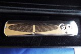 PRO-TECH Custom
Edition "GODSON"
AUTO Knife Solid Mirror Polished TITANIUM
with Carbon Fiber Inlays NOS - 14 of 15