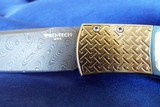 PRO-TECH CUSTOM KNIVES
BR-1
"WISKERS"
BOLSTER RELEASE AUTO ~ TITANIUM ~ MOTHER OF PEARL ~ NICHOLS DAMASCUS NEW! - 7 of 14