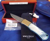 PRO-TECH CUSTOM KNIVES
BR-1
"WISKERS"
BOLSTER RELEASE AUTO ~ TITANIUM ~ MOTHER OF PEARL ~ NICHOLS DAMASCUS NEW! - 4 of 14