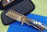DARREL RALPH Design DDR MOAB Hacker 3.5" Flamed Titanium Cleaver Flipper Knife NEW! - 11 of 13