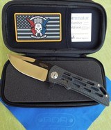 DARREL RALPH DDR Custom Carbon fiber DOMINATOR 3.5 VENTILATOR Flipper Knife NEW - 3 of 11