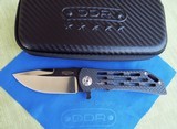 DARREL RALPH DDR Custom Carbon fiber DOMINATOR 3.5 VENTILATOR Flipper Knife NEW - 4 of 11