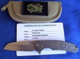 CURTISS CUSTOM KNIVES F3 large Frame Lock Knife Milled Titanium
New in Pouch! - 5 of 10