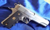 STAINLESS COLT 1911 GOLD CUP NATIONAL MATCH SERIES 80 MK IV45CAL.LIKE NEW! EXCELLENT CONDITION! - 3 of 14