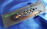 CUSTOM PRO-TECHTR-2 PT20 AUTO * ROSE GOLD * LIMITED EDITION KNIFE #44 of 50 Brand New in Box!! STUNNING NEW MODEL - 6 of 9