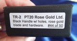 CUSTOM PRO-TECHTR-2 PT20 AUTO * ROSE GOLD * LIMITED EDITION KNIFE #44 of 50 Brand New in Box!! STUNNING NEW MODEL - 9 of 9