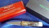CUSTOM PRO-TECH
GODSON
MASTODON IVORY ~ TITANIUM ~ NICHOLS DAMASCUS
AUTO KNIFE 1 of 6 (APRIL 2020) - 10 of 11