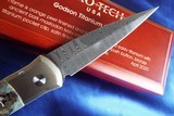 CUSTOM PRO-TECH
GODSON
MASTODON IVORY ~ TITANIUM ~ NICHOLS DAMASCUS
AUTO KNIFE 1 of 6 (APRIL 2020) - 7 of 11