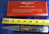 CUSTOM PRO-TECH
GODSON
MASTODON IVORY ~ TITANIUM ~ NICHOLS DAMASCUS
AUTO KNIFE 1 of 6 (APRIL 2020) - 9 of 11