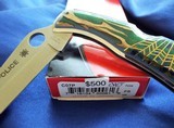 CUSTOM Santa Fe Stoneworks ~ Spyderco "POLICE MODEL" CHOLLA CACTUS in GLOW IN THE DARK EPOXY / AZURITE & BRASS WEB NIB STUNNING!! - 8 of 8