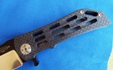 DARREL RALPH DDR Custom Carbon fiber DOMINATOR 3.5 VENTILATOR Flipper Knife NEW! - 2 of 7