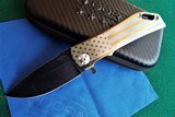 DDR DARREL RALPH CUSTOM DOMINATOR 35 LIMITED PATRIOT BRONZED FLAG 3.5" FOLDING KNIFE ~ SUPER SMOOTH ~STUNNING ~ NEW! - 2 of 10