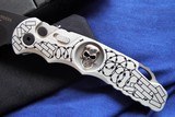 Protech Ltd 300 Made TR5.62 Bruce Shaw Polished BARBED WIRE Frame & SILVER Skull (#11 of 300) AUTO Knife NIB - 3 of 11