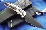 Protech Ltd 300 Made TR5.62 Bruce Shaw Polished BARBED WIRE Frame & SILVER Skull (#11 of 300) AUTO Knife NIB - 2 of 11
