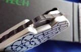 Protech Ltd 300 Made TR5.62 Bruce Shaw Polished BARBED WIRE Frame & SILVER Skull (#11 of 300) AUTO Knife NIB - 7 of 11