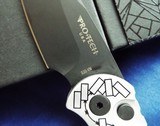 Protech Ltd 300 Made TR5.62 Bruce Shaw Polished BARBED WIRE Frame & SILVER Skull (#11 of 300) AUTO Knife NIB - 6 of 11